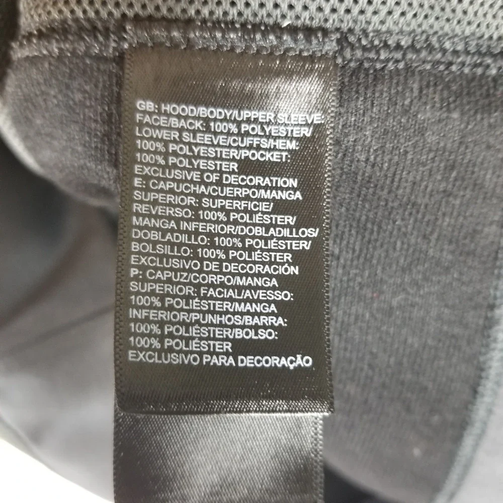 The North Face Hoodie Mens Medium Charcoal Gray Black Full Zip Tech Jacket